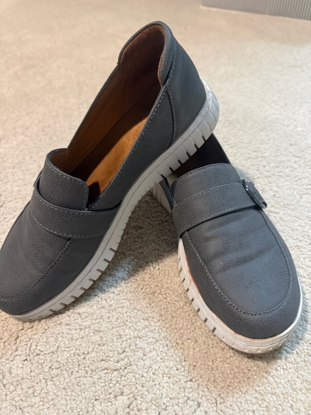 Nurse Mates Gray Slip-On Clog Mules